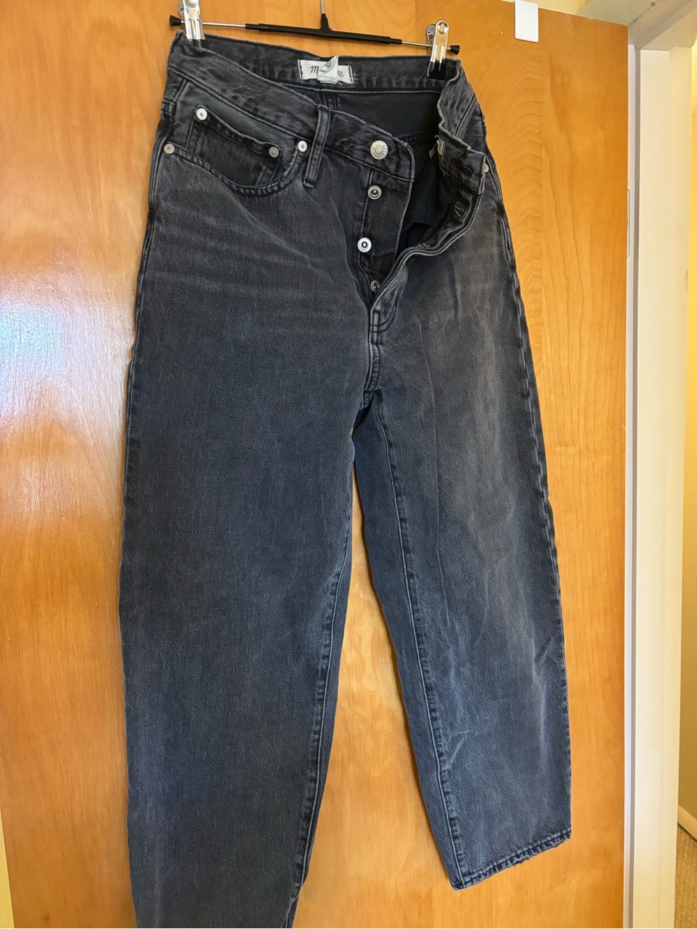 Madewell Washed Black Ankle Cropped Jeans